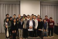 Prof Frederick Cheung and students